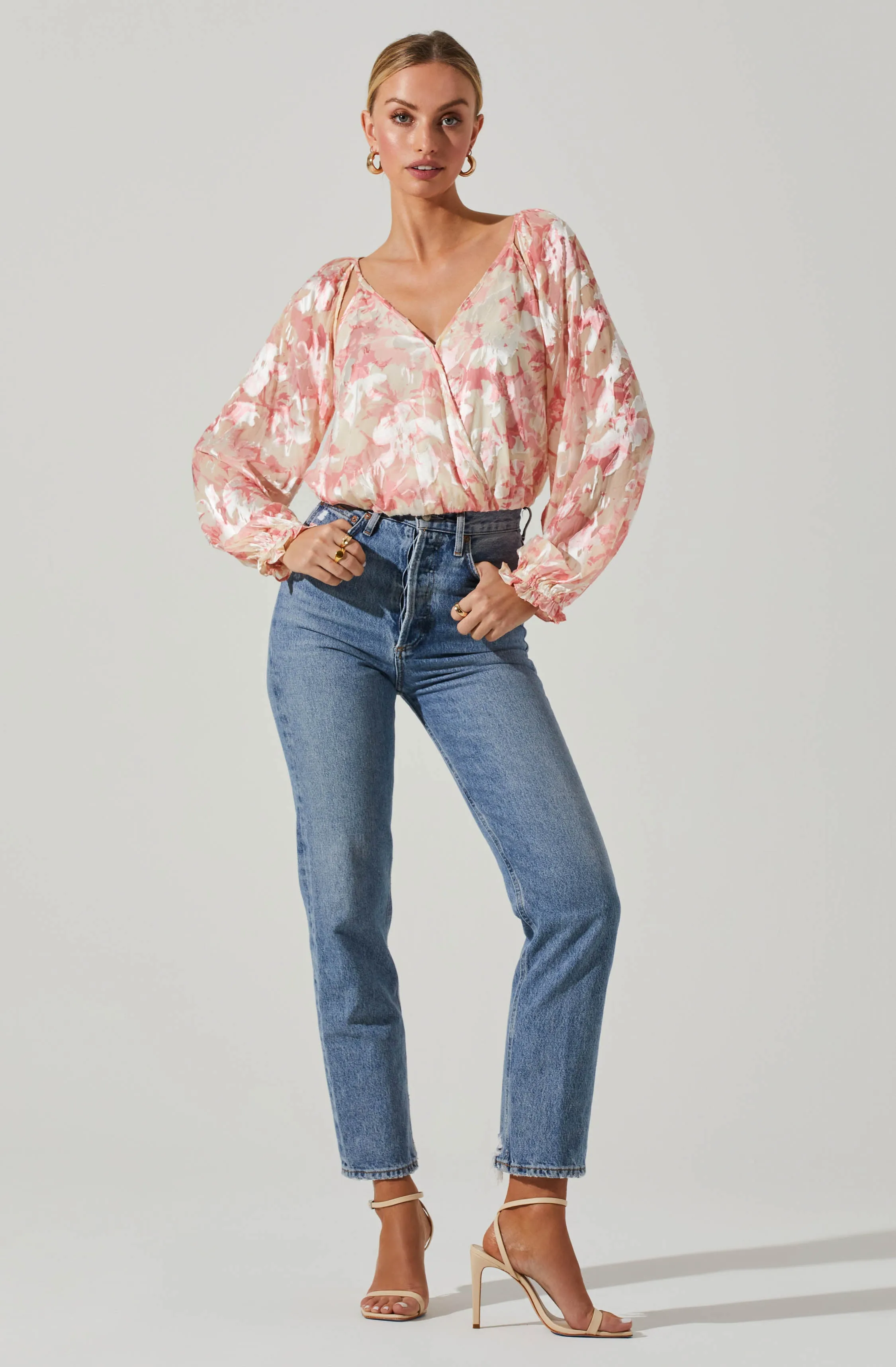 Kamari Floral Burnout Long Sleeve Top sold by Astr product image thumbnail 3