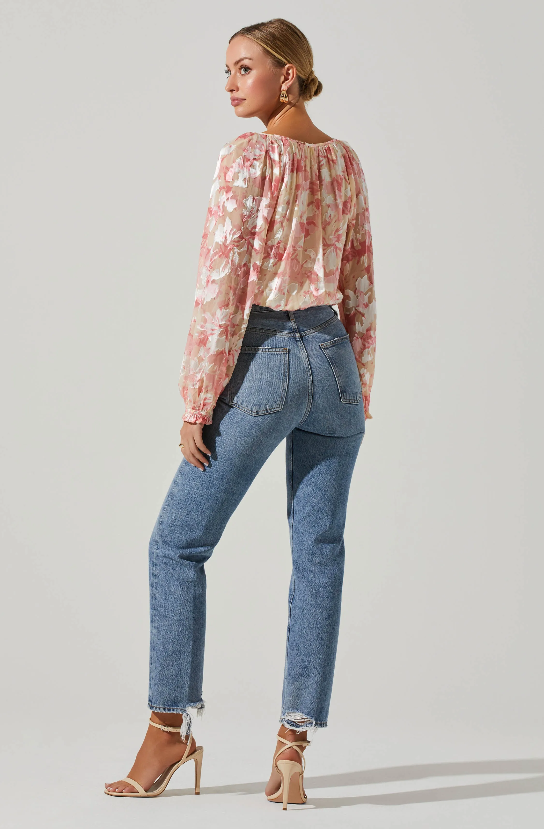 Kamari Floral Burnout Long Sleeve Top sold by Astr product image thumbnail 4
