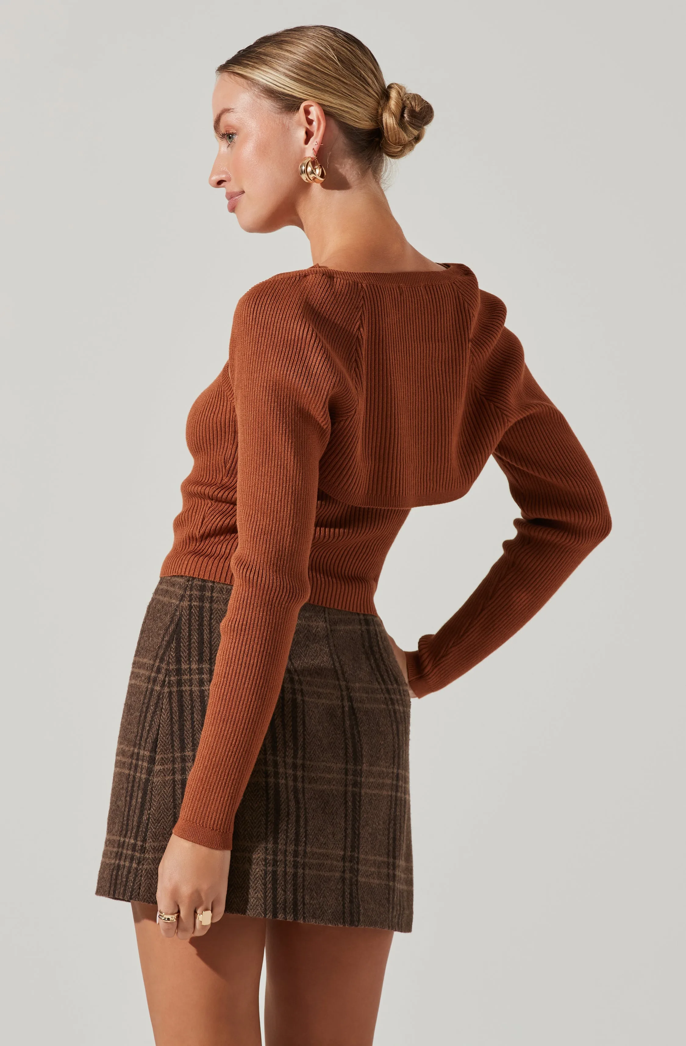 Long Sleeve Bolero Knit Top sold by Astr product image thumbnail 5