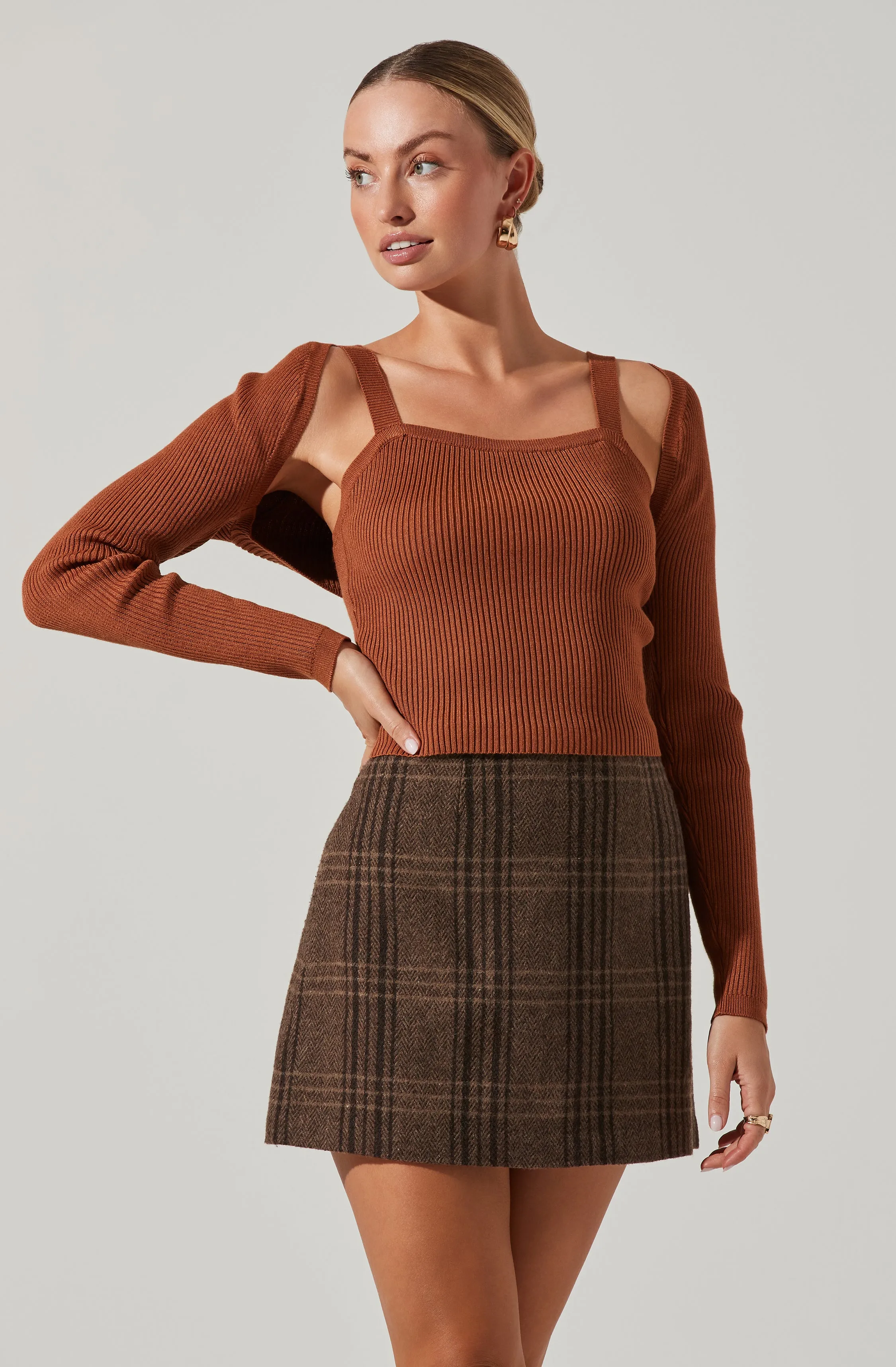 Long Sleeve Bolero Knit Top sold by Astr product image thumbnail 3
