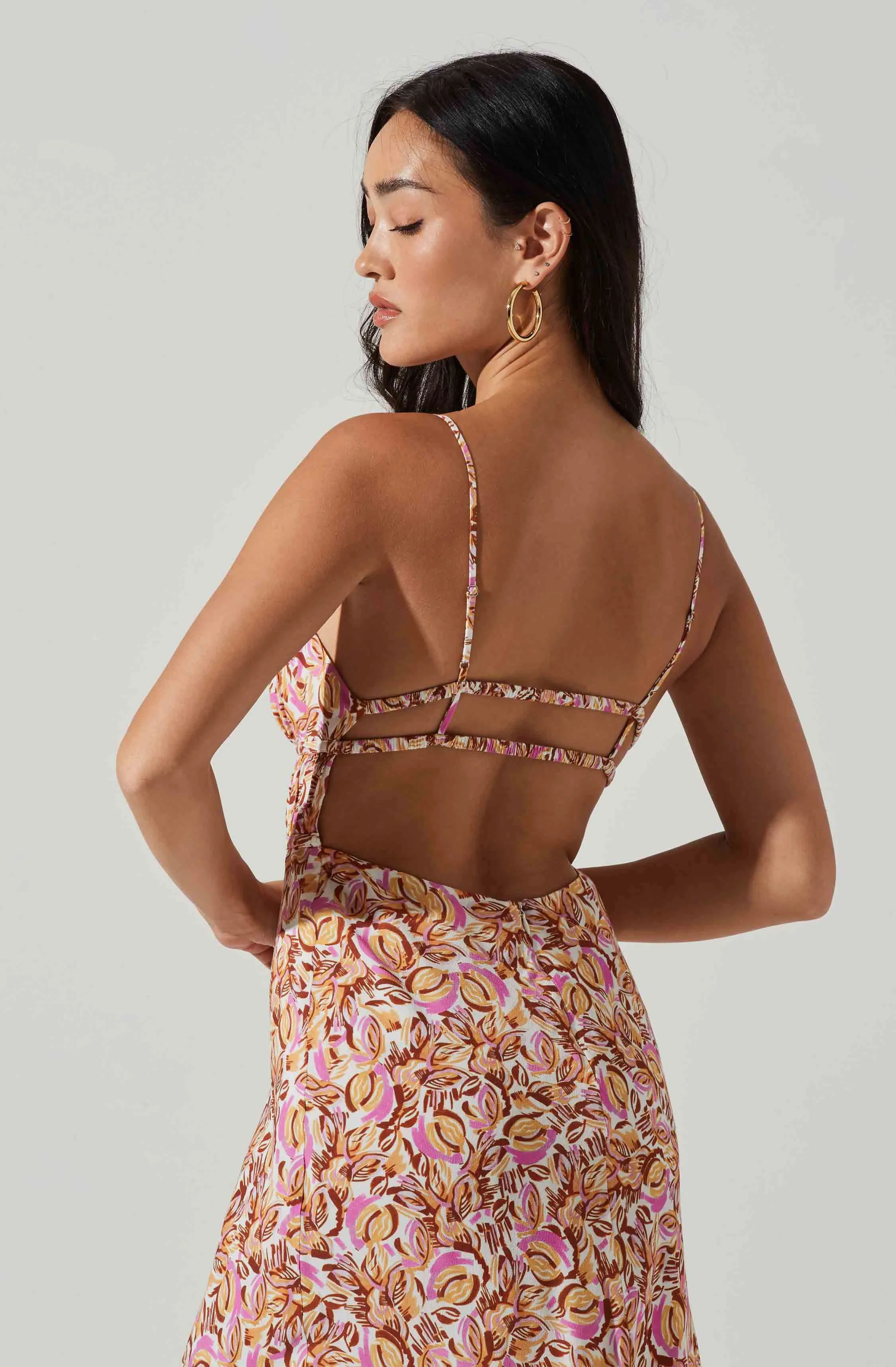 Maritza Floral Smocked Midi Dress sold by Astr product image thumbnail 4