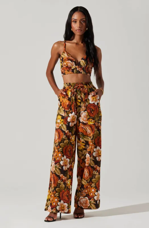 Femi Floral Wide Leg Pants sold by Astr