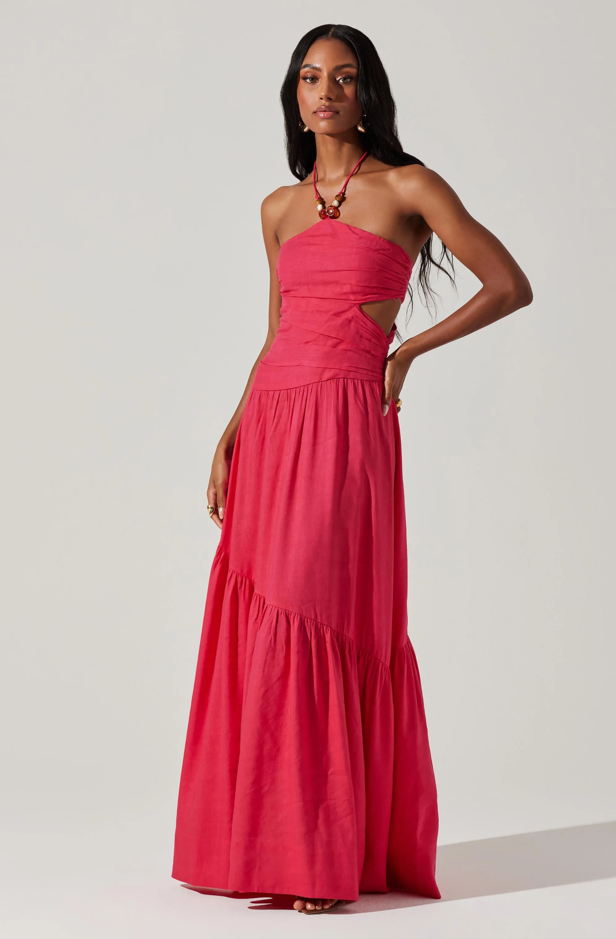 Linnea Halter Maxi dress sold by Astr product image thumbnail 3