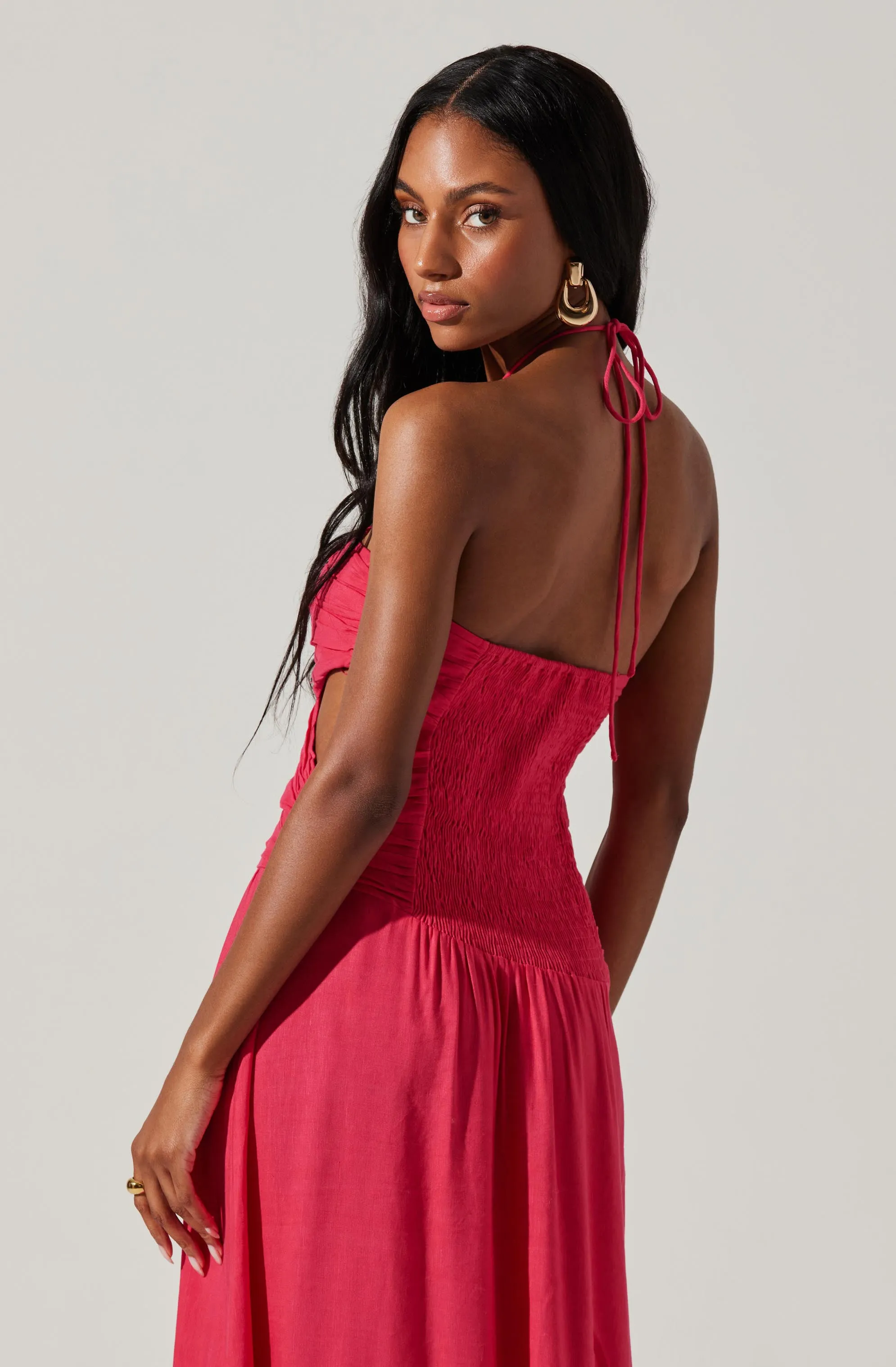 Linnea Halter Maxi dress sold by Astr product image thumbnail 4