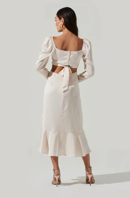 lainie cutout long sleeve midi dress TianaLouise on LTK