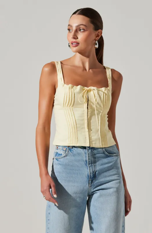 Raeni Square Neck Corset Top sold by Astr