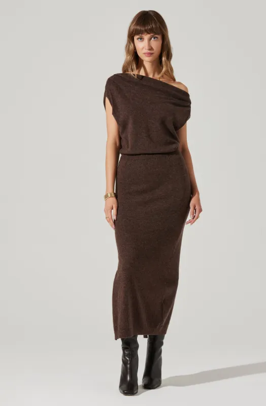 Val One Shoulder Sweater Dress sold by Astr