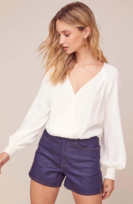 Essex Wrap Top sold by Astr