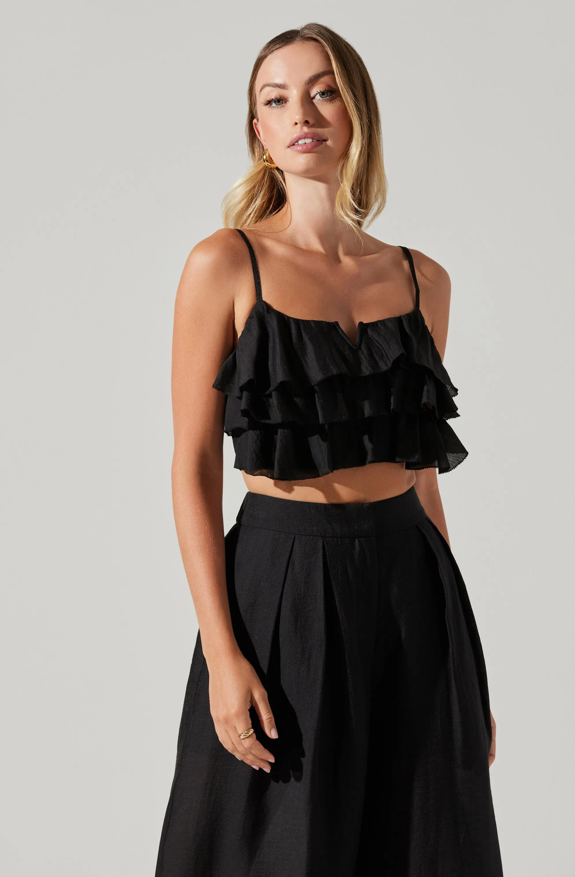 Ellyana Ruffle Crop Top sold by Astr product image thumbnail 3