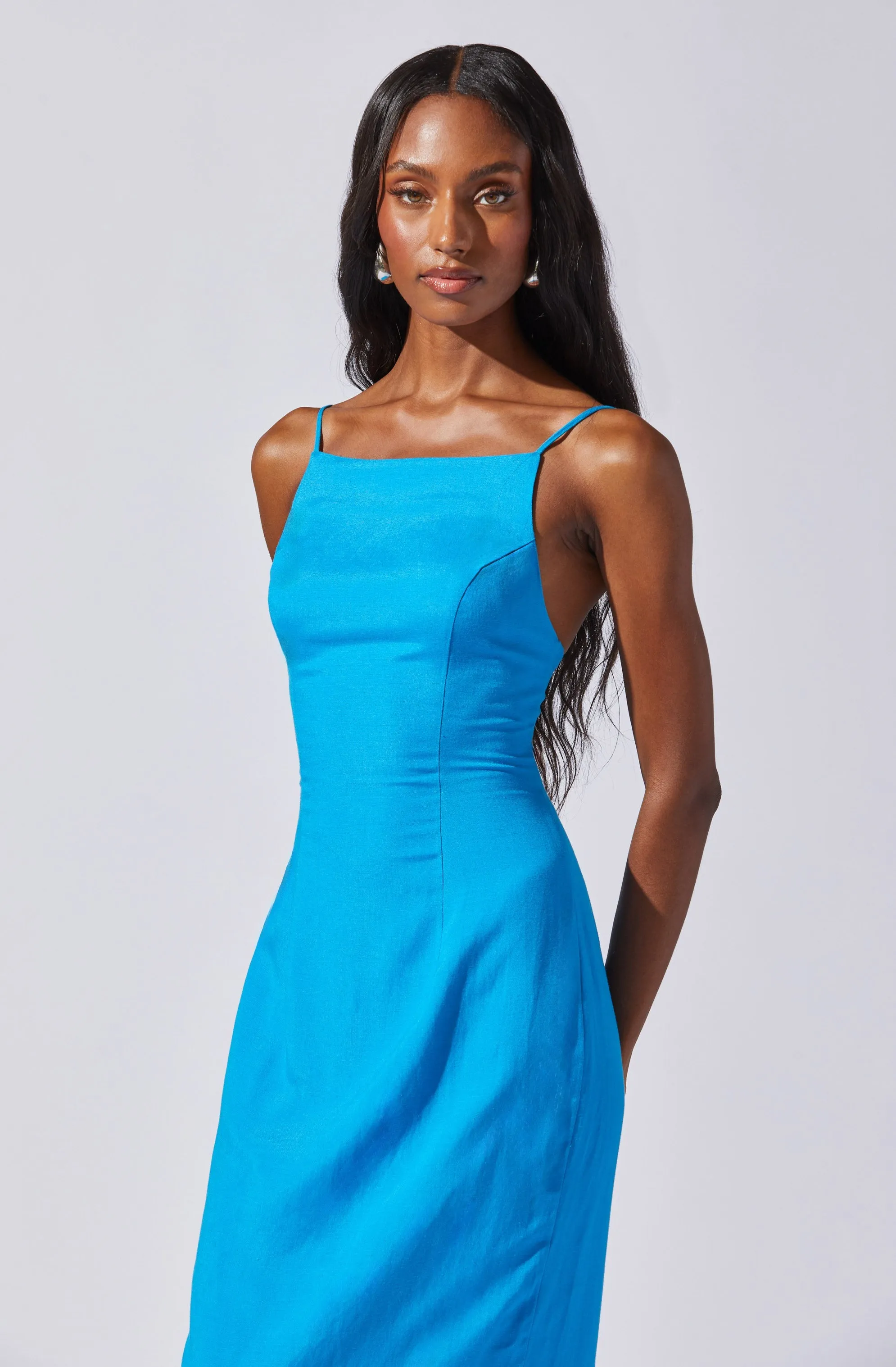 Open Back Linen-Blend Dress sold by Astr product image thumbnail 2