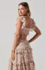 Mable Floral Tiered Ruffle Maxi Dress sold by Astr