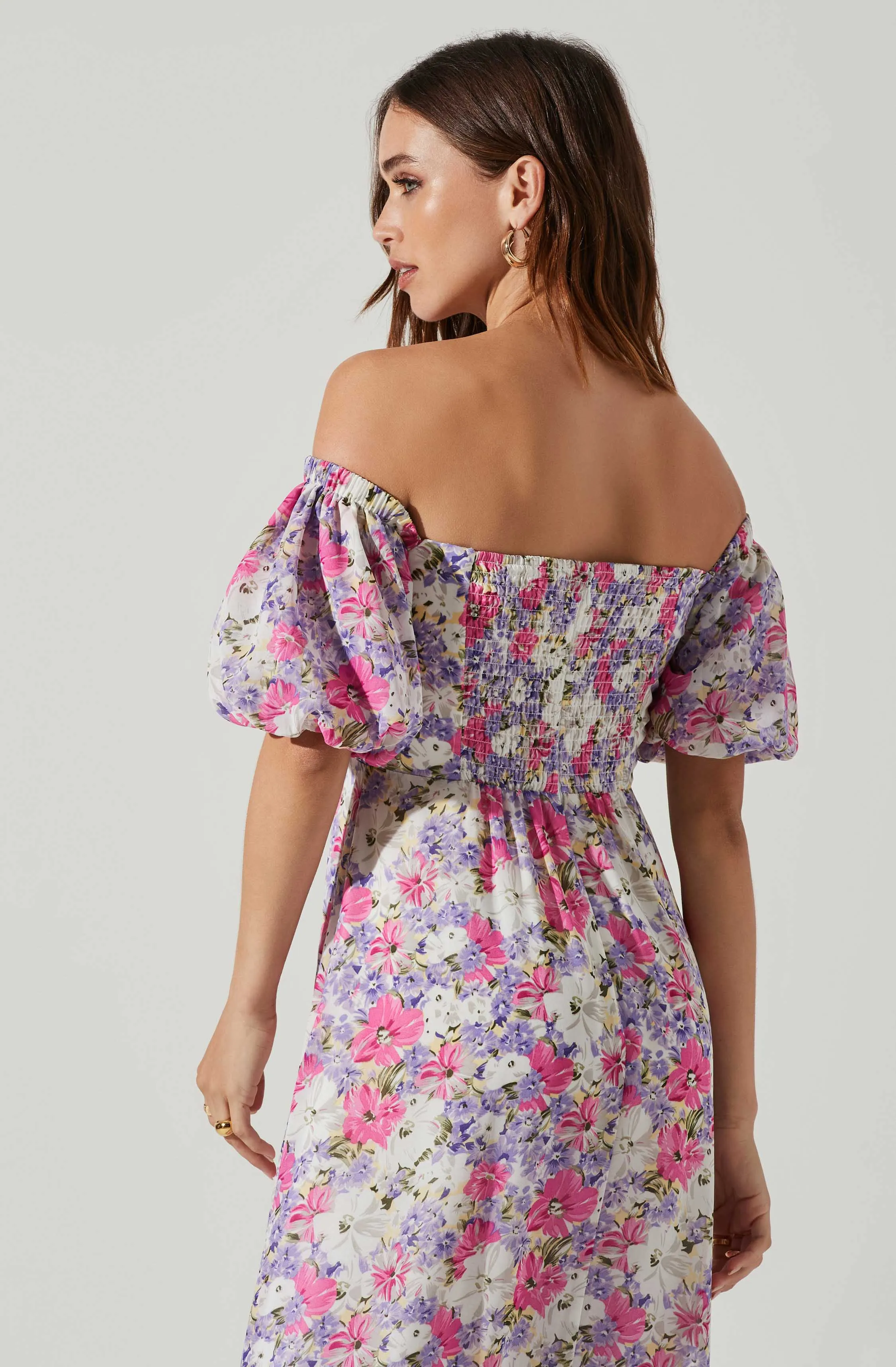 Valora Off Shoulder Floral Maxi Dress sold by Astr product image thumbnail 3