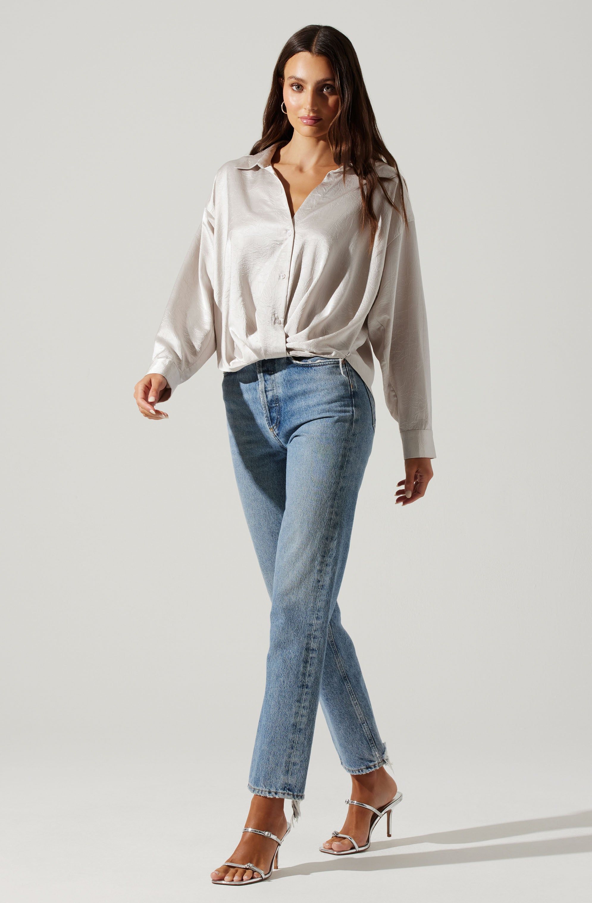 Corrine Satin Button Down Top sold by Astr product image thumbnail 2