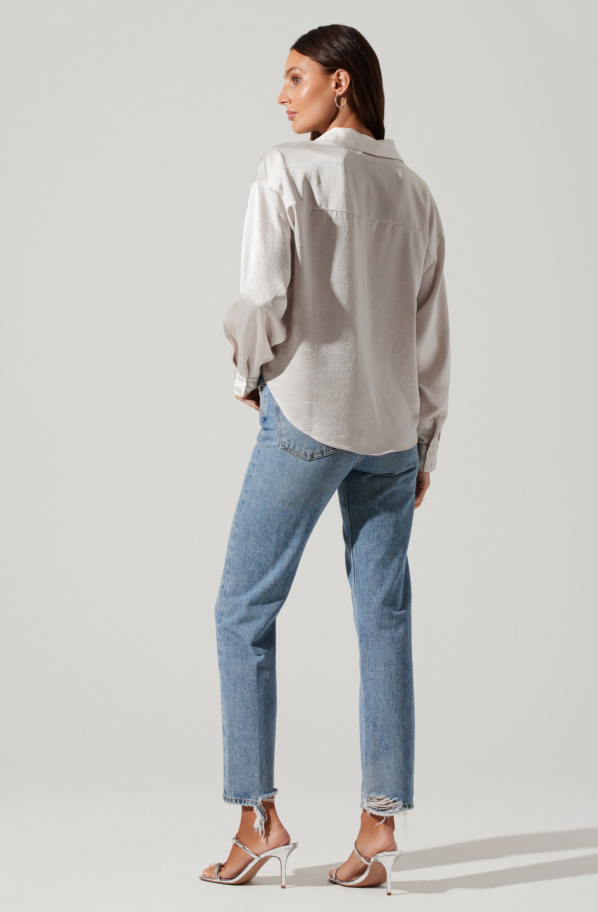 Corrine Satin Button Down Top sold by Astr product image thumbnail 5