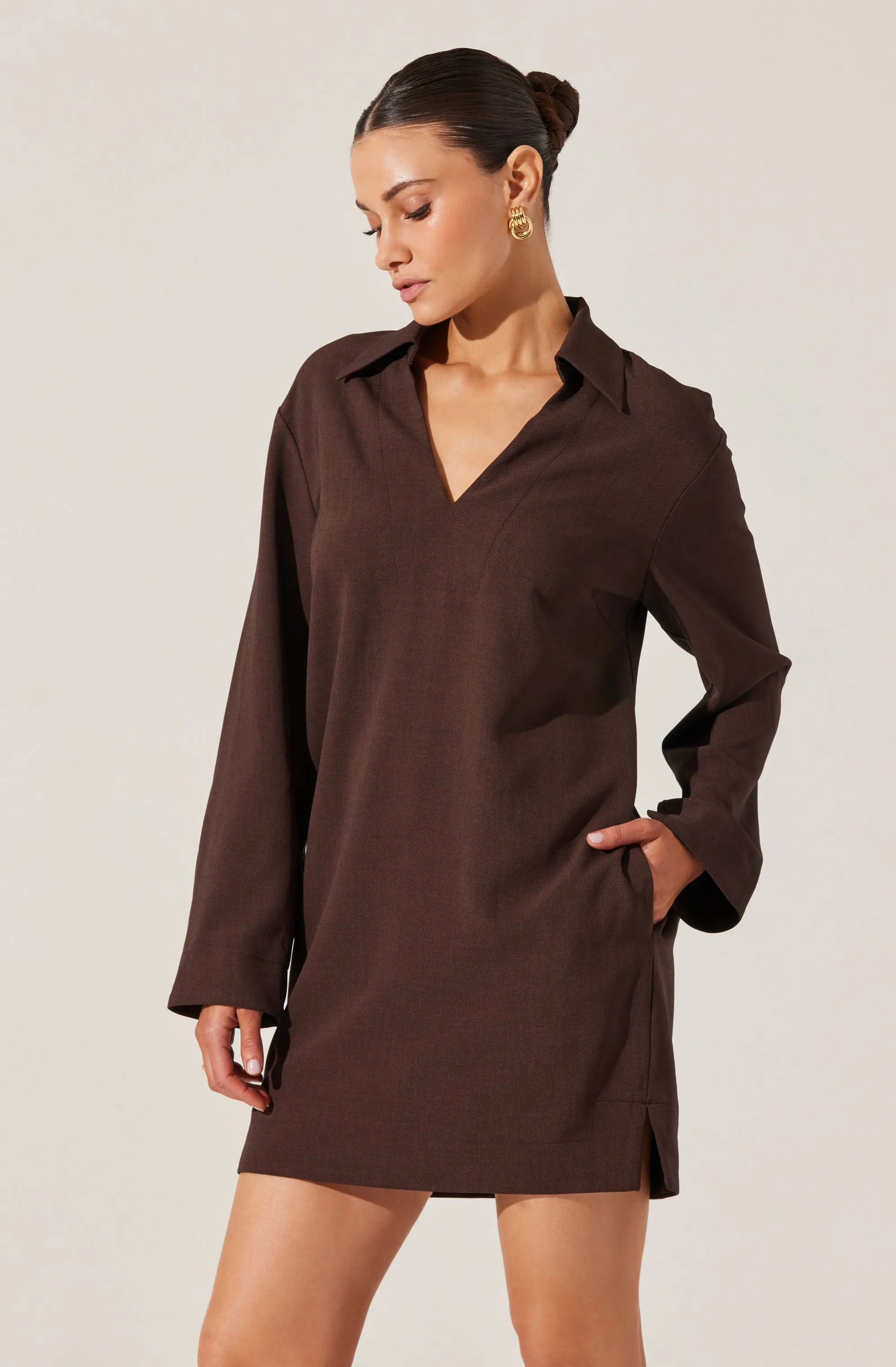 V-Neck Woven Mini Dress sold by Astr product image thumbnail 2
