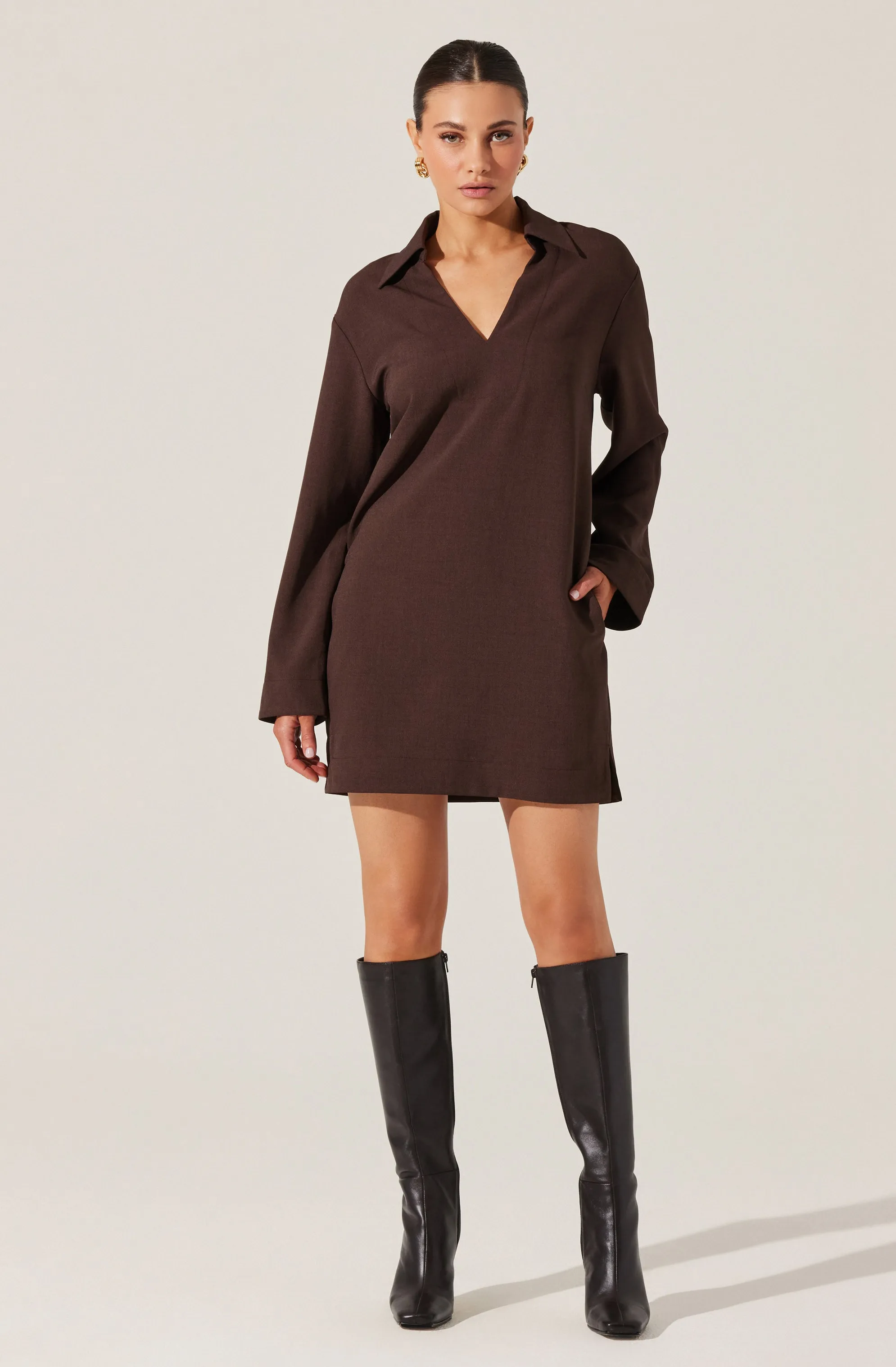 V-Neck Woven Mini Dress sold by Astr product image thumbnail 3