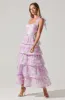 Zirconia Tie Strap Tiered Dress sold by Astr