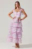 Zirconia Tie Strap Tiered Dress sold by Astr