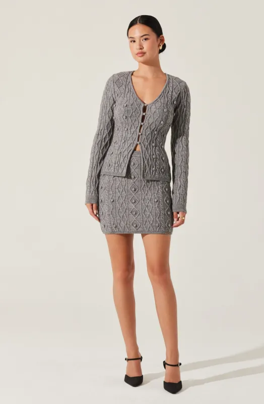 Argyle Knit Mini Skirt sold by Astr