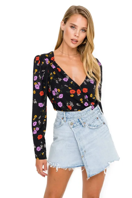 Wrap Front Bodysuit sold by Astr