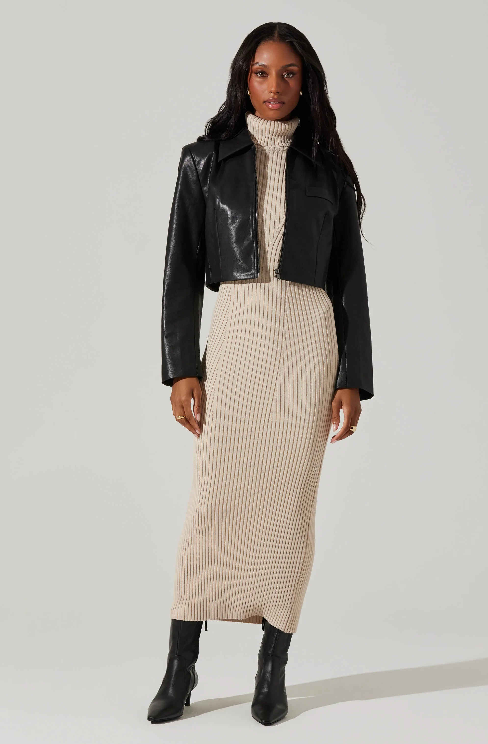 Channary Sleeveless Turtleneck Sweater Dress sold by Astr product image thumbnail 3