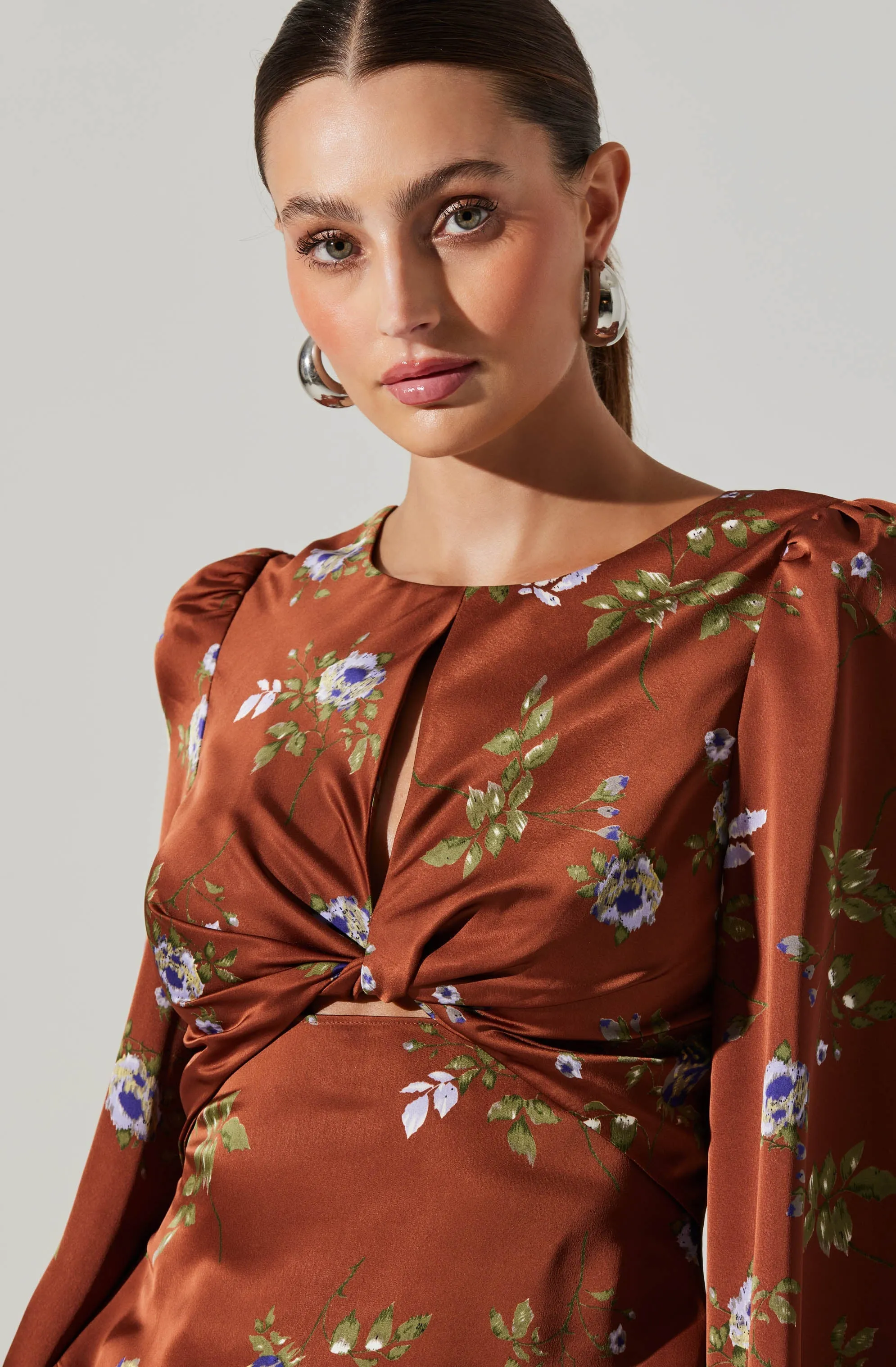 Bishop Sleeve Twist Floral Top sold by Astr product image thumbnail 3