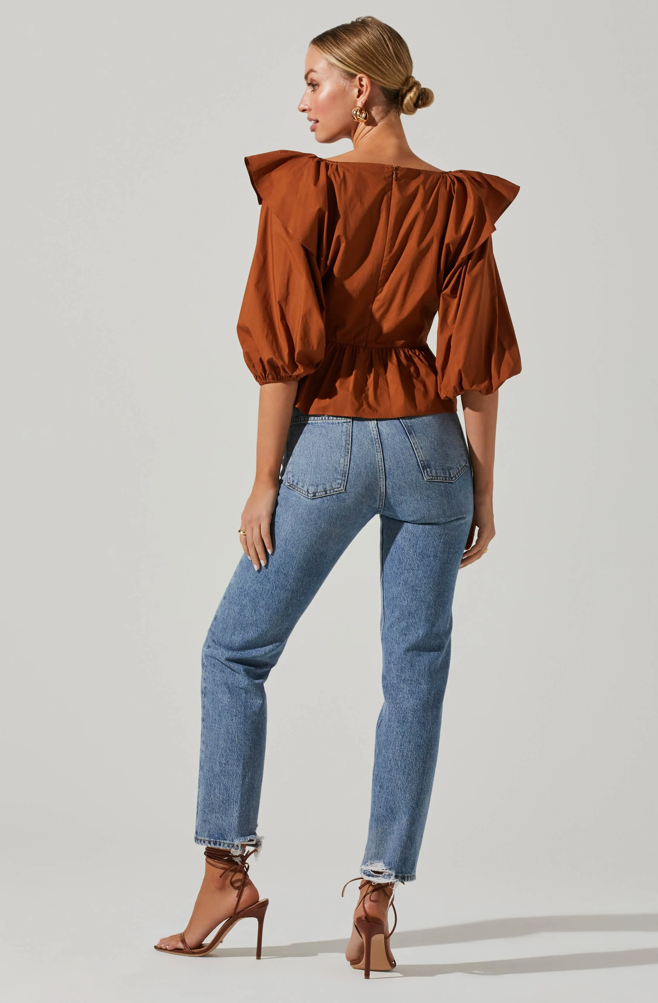 Gemma Ruffle Peplum Top sold by Astr product image thumbnail 4