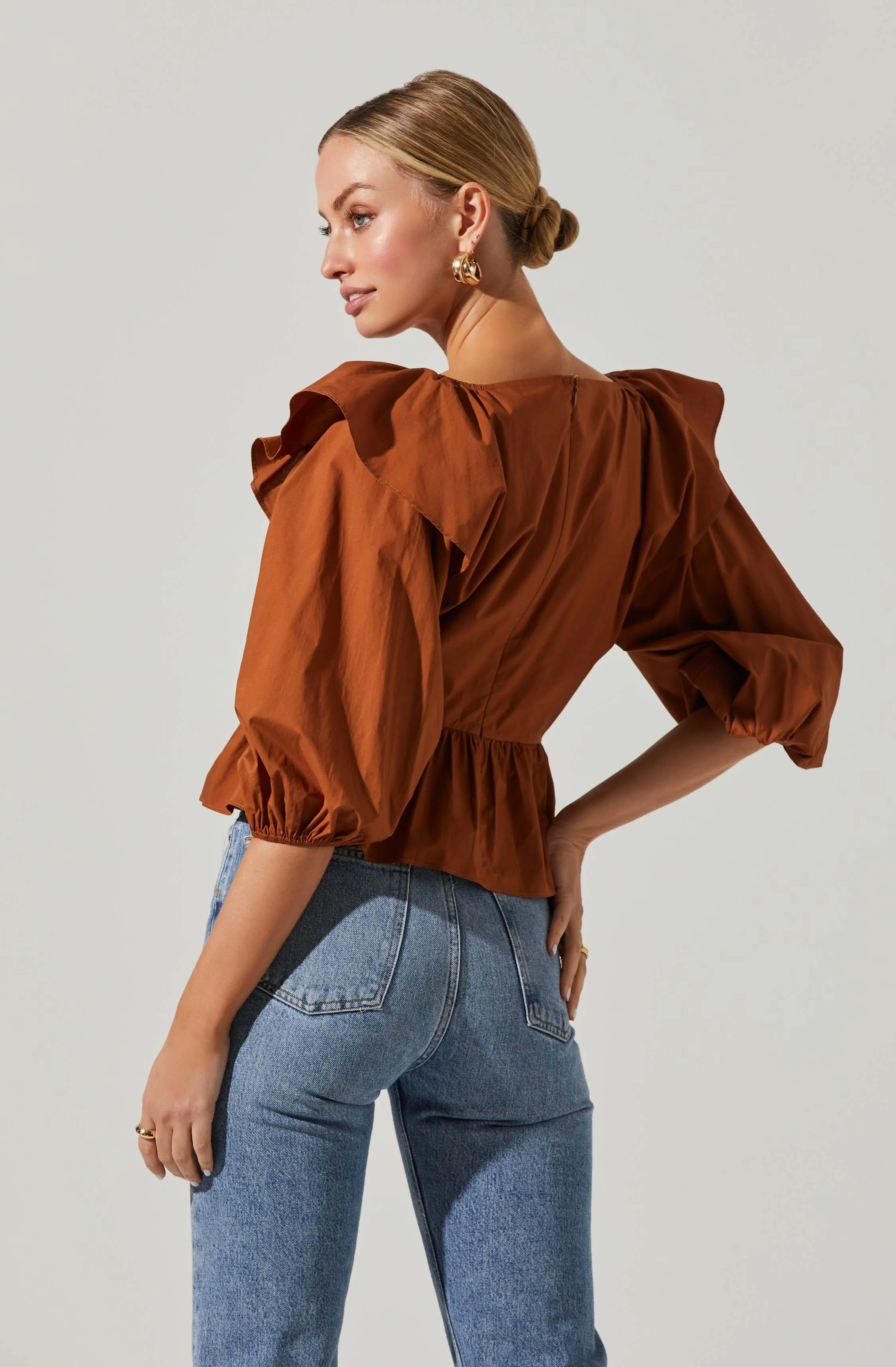 Gemma Ruffle Peplum Top sold by Astr product image thumbnail 5