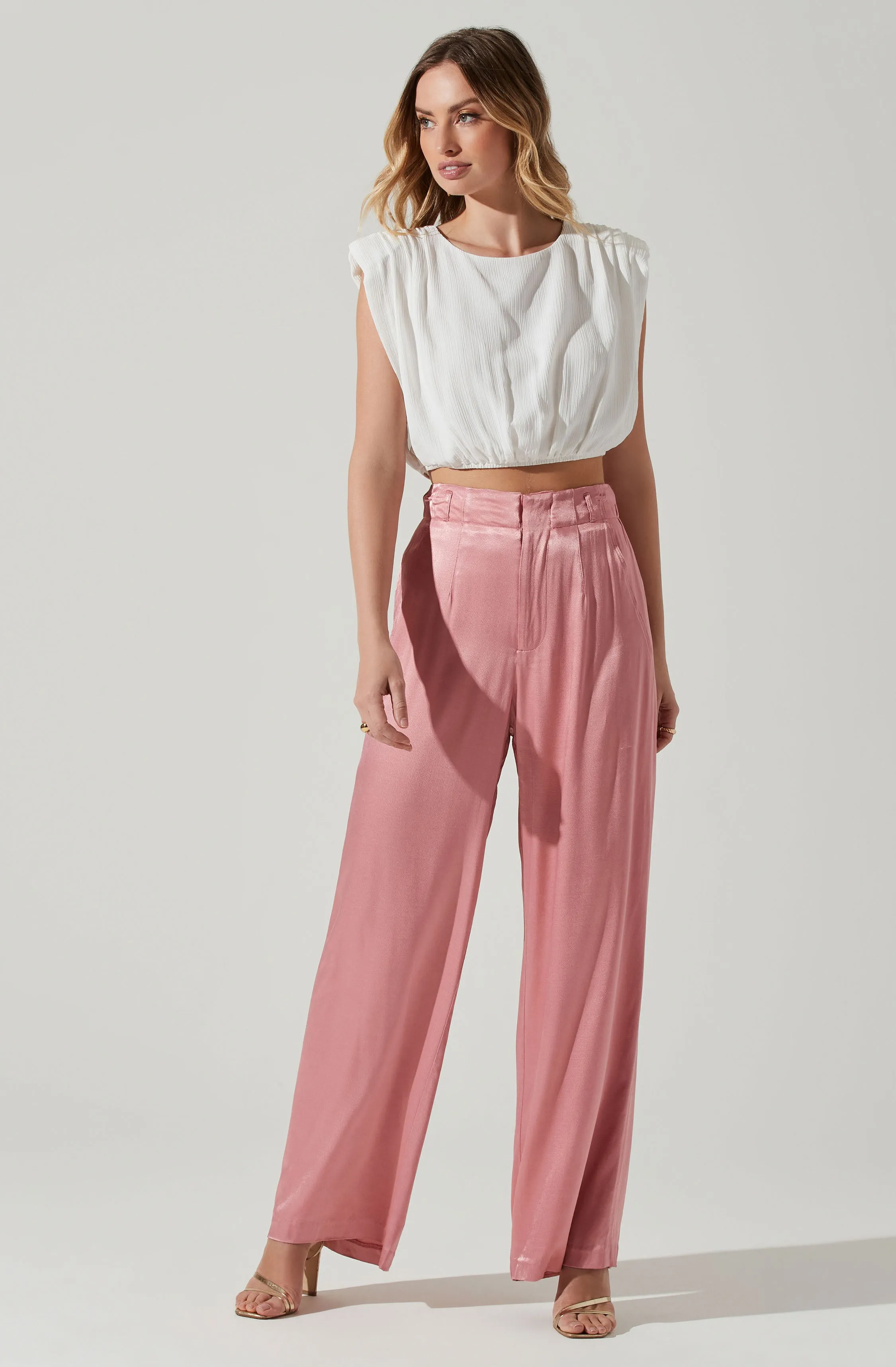 Brigitta Satin Wide Leg Pants sold by Astr product image thumbnail 5