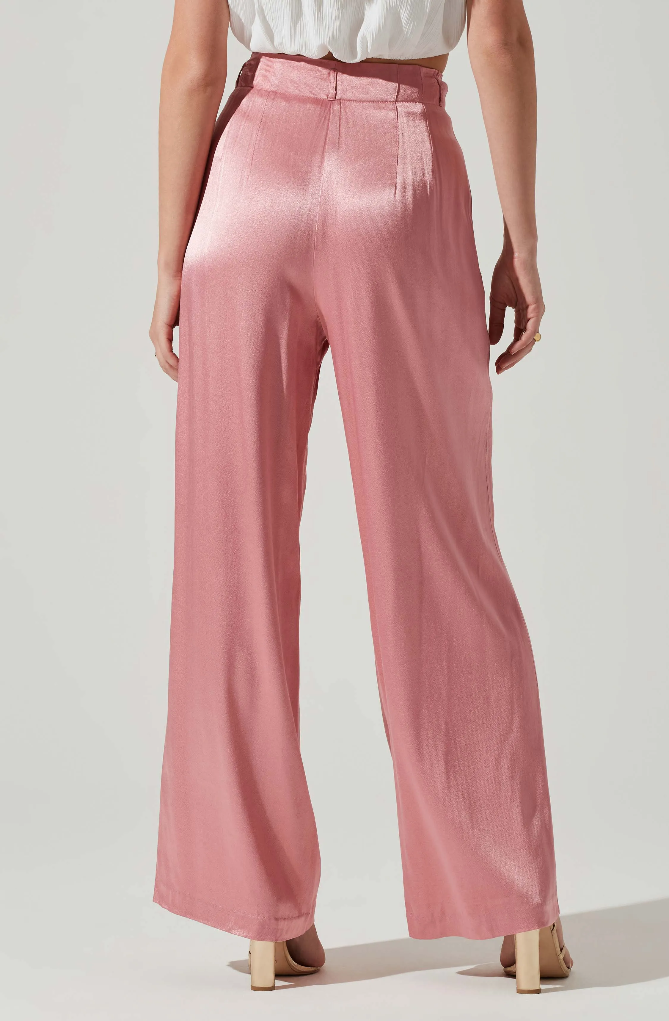 Brigitta Satin Wide Leg Pants sold by Astr product image thumbnail 4