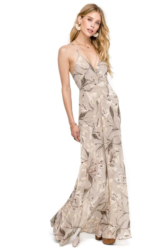 Tie Back Wrap Maxi Dress sold by Astr