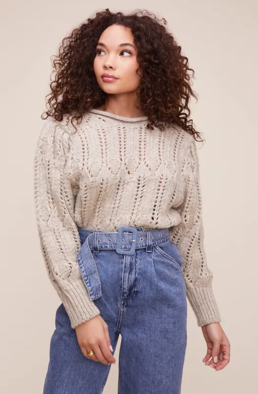 Dia Pointelle Sweater sold by Astr