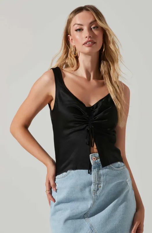 Julie Cinched Front Top sold by Astr