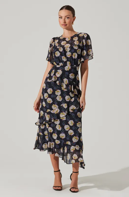 Floramae Floral Midi Dress sold by Astr