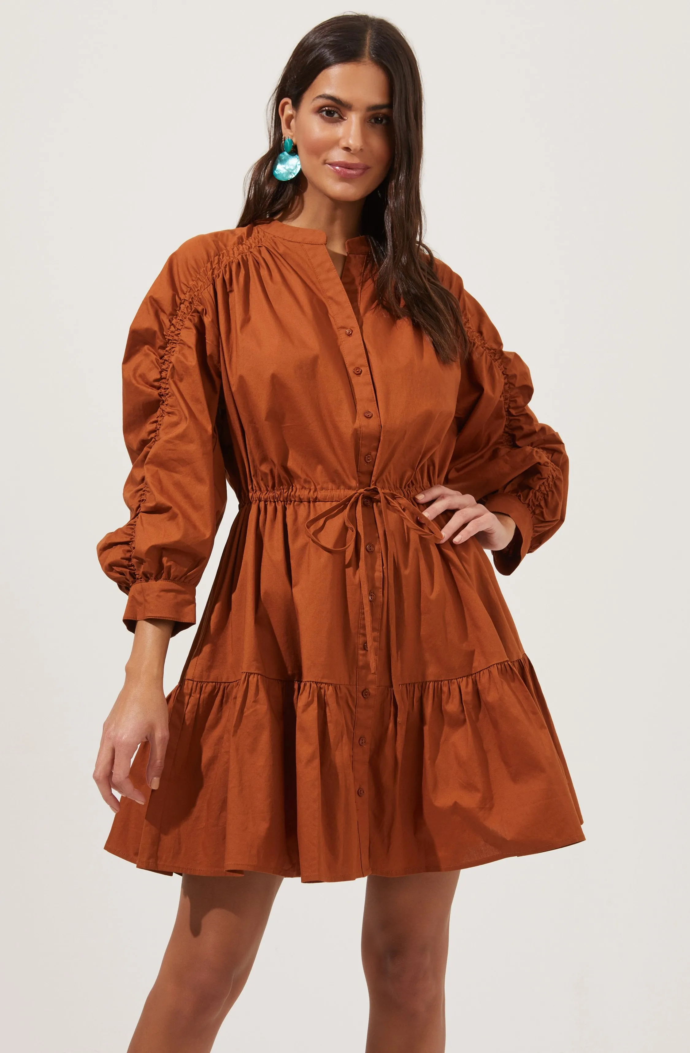 Ruched Long Sleeve Dress sold by Astr product image thumbnail 5