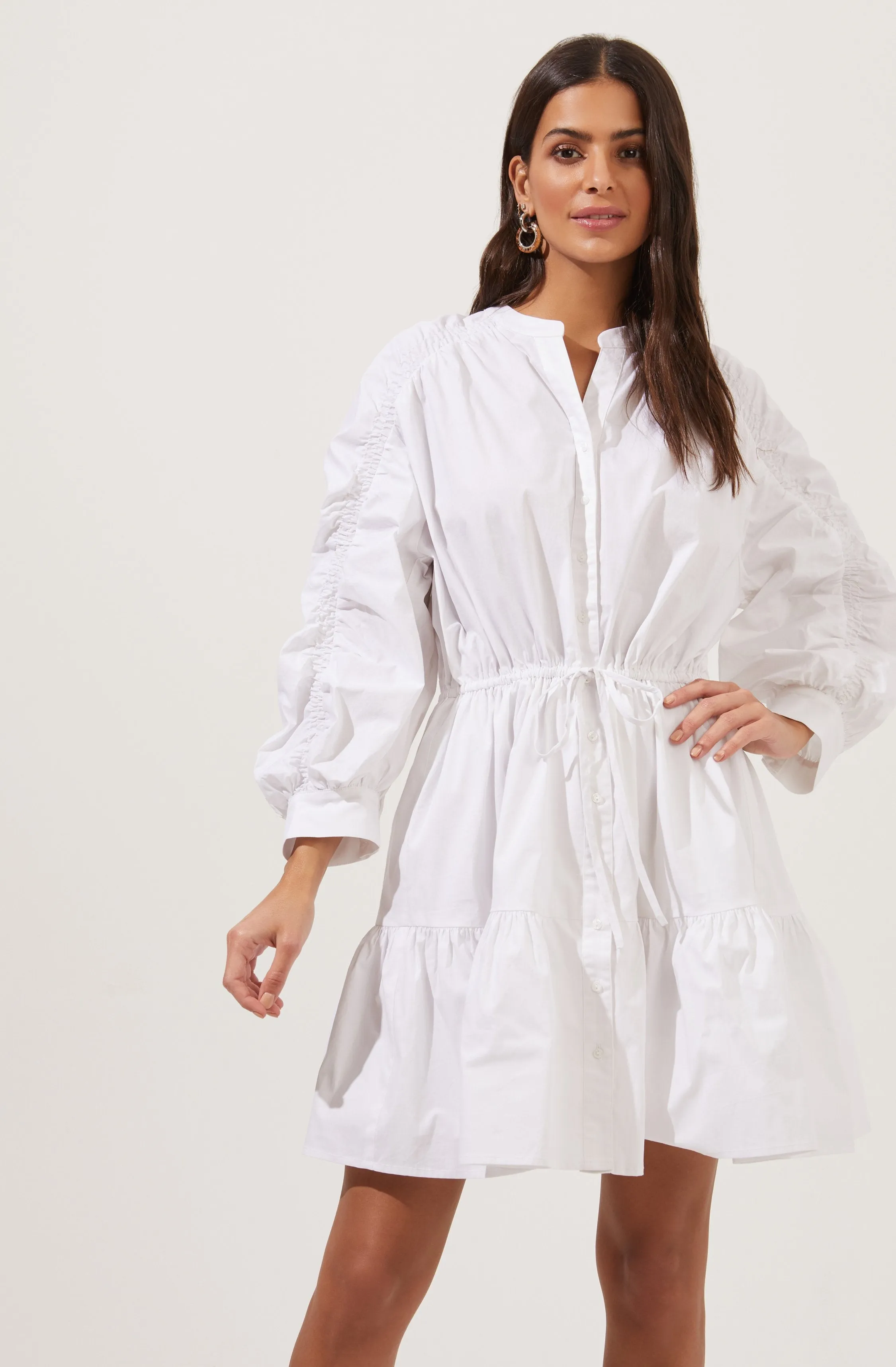 Ruched Long Sleeve Dress sold by Astr