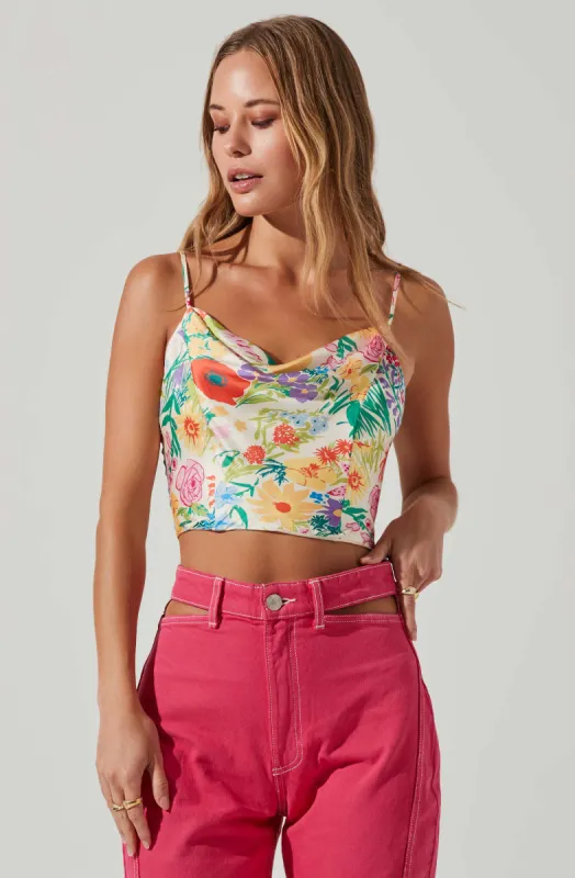 Ellery Floral Crop Top sold by Astr