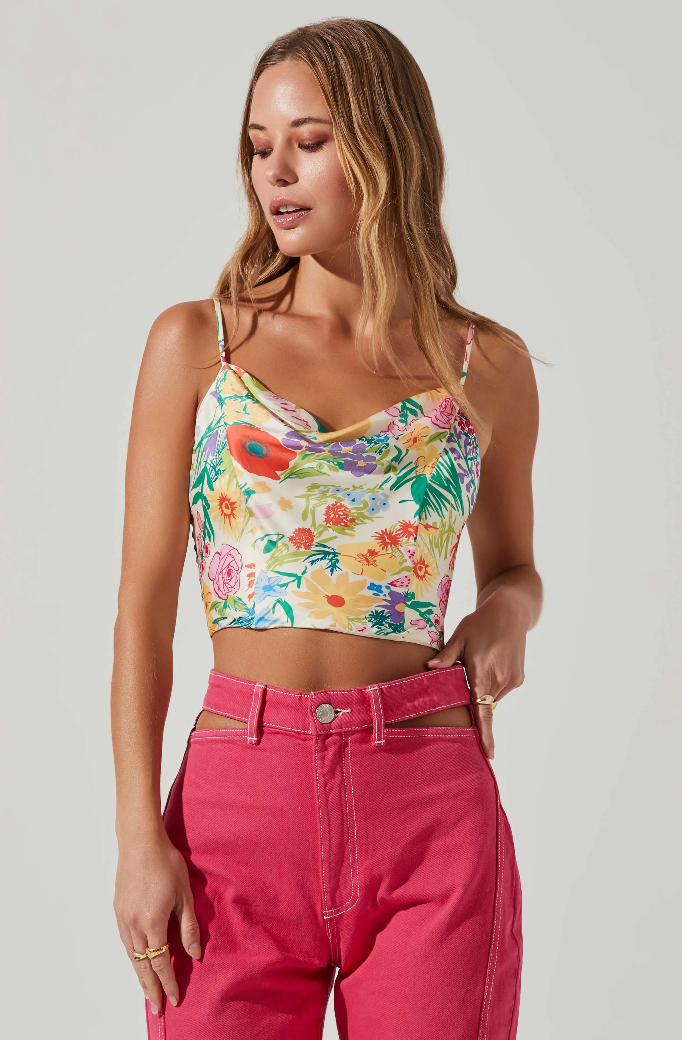 Ellery Floral Crop Top sold by Astr