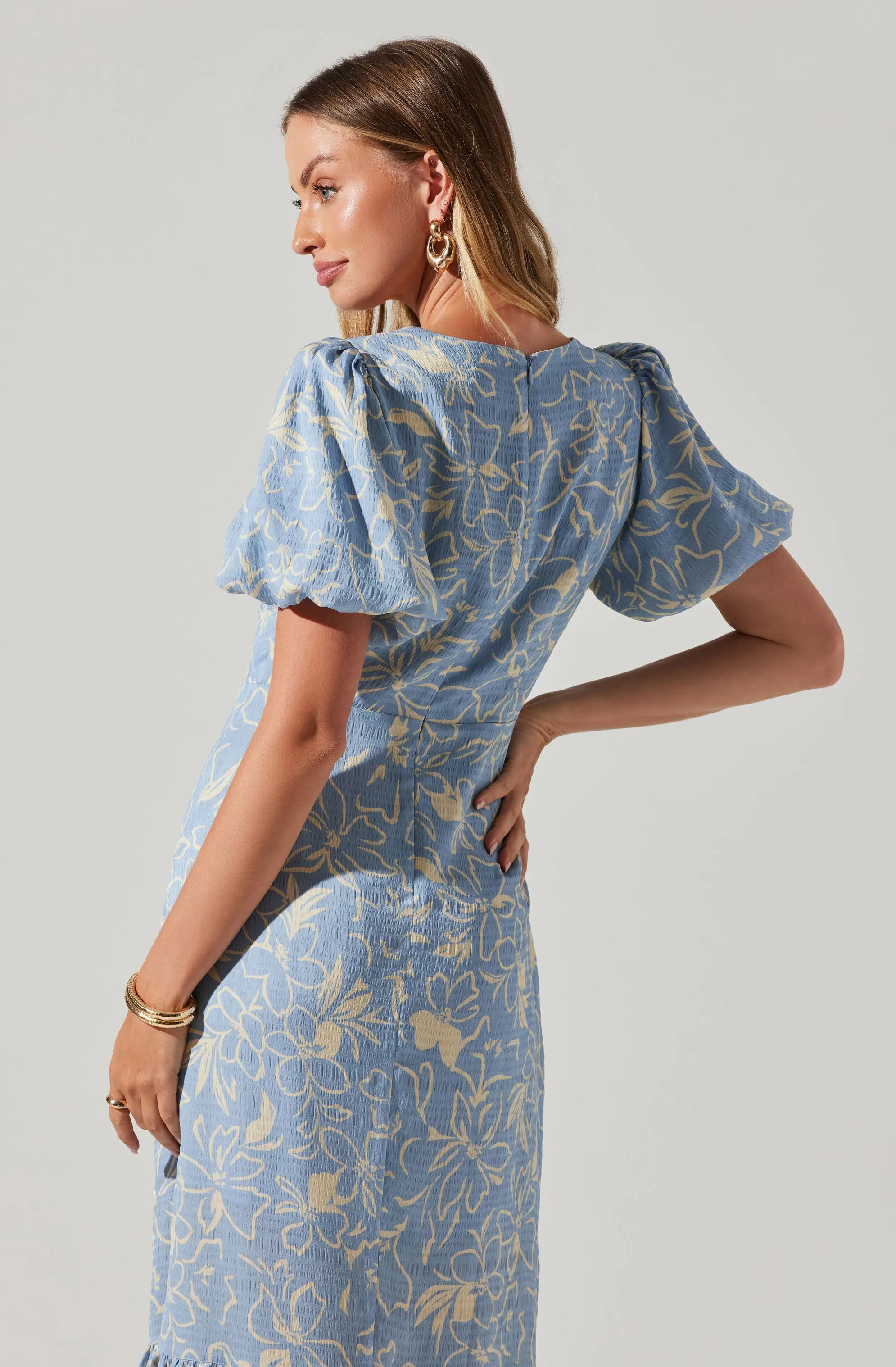 Modena Floral Midi Dress sold by Astr product image thumbnail 5