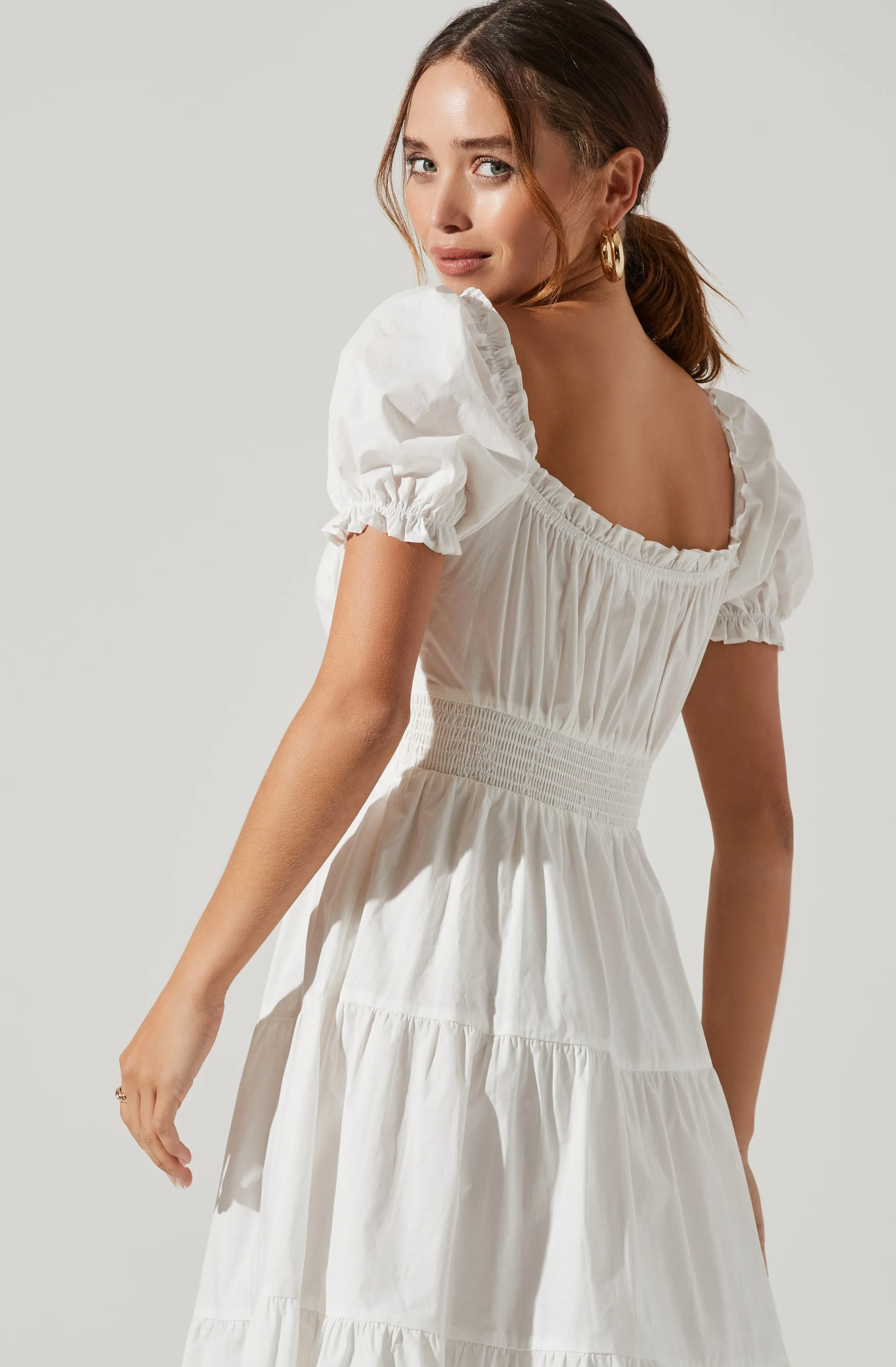 Short Sleeve Cinched Bust Midi Dress sold by Astr product image thumbnail 5