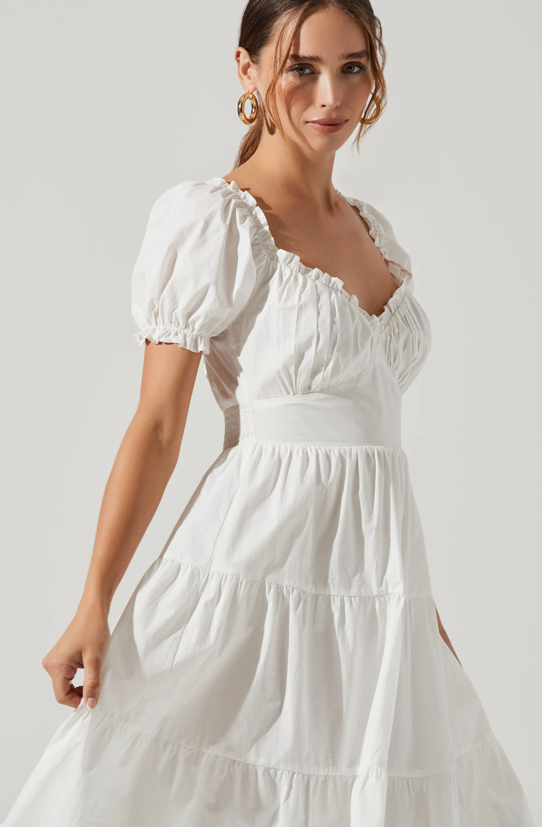 Short Sleeve Cinched Bust Midi Dress sold by Astr product image thumbnail 2