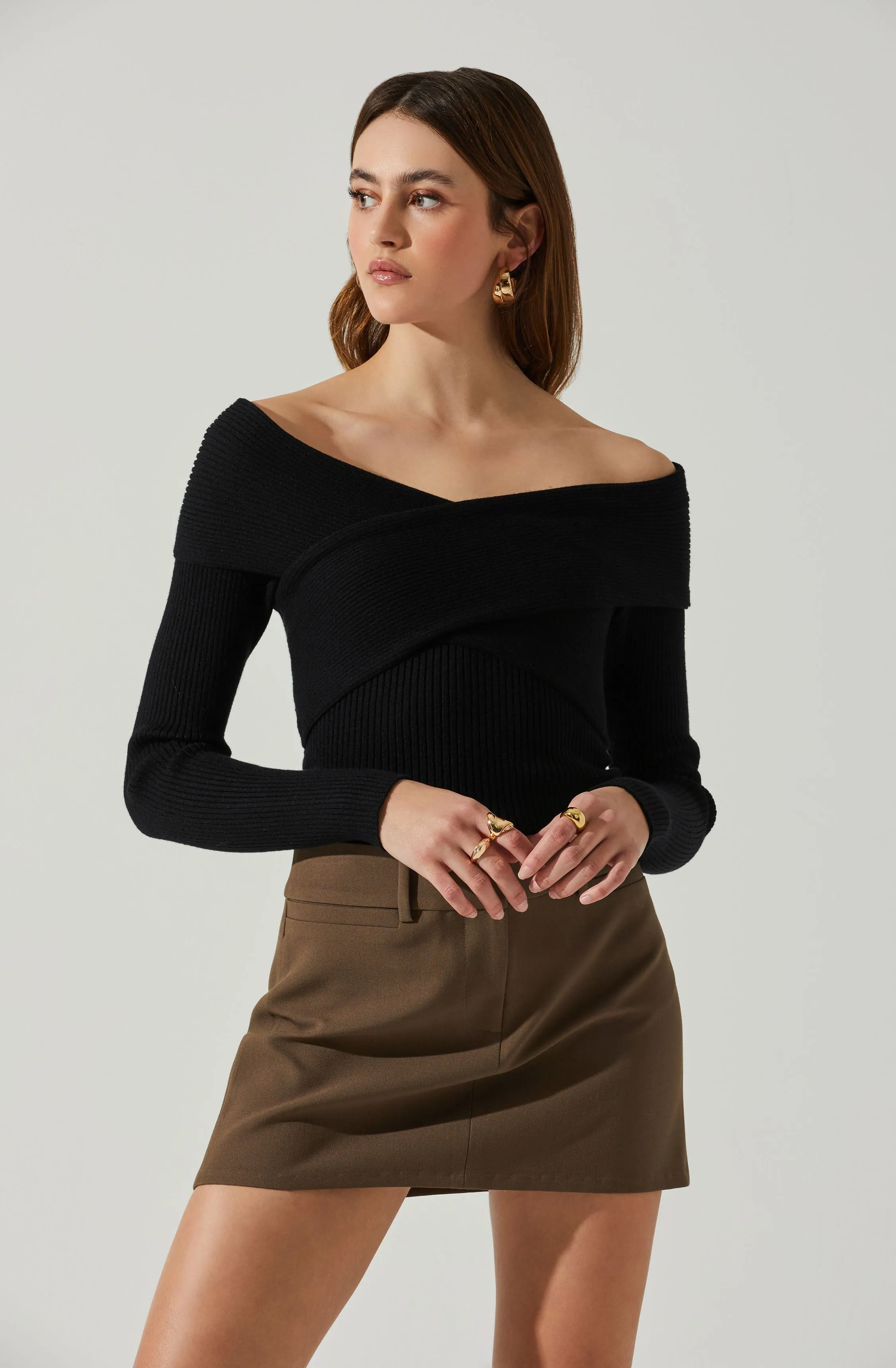 Zayla Off the Shoulder Sweater sold by Astr product image thumbnail 3