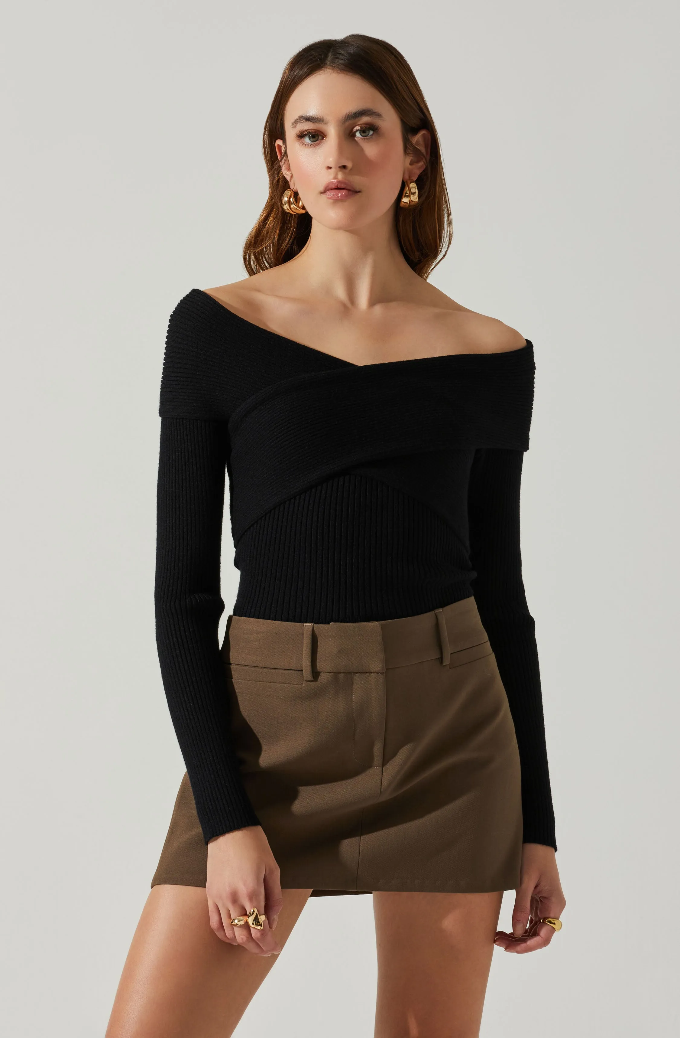 Zayla Off the Shoulder Sweater sold by Astr