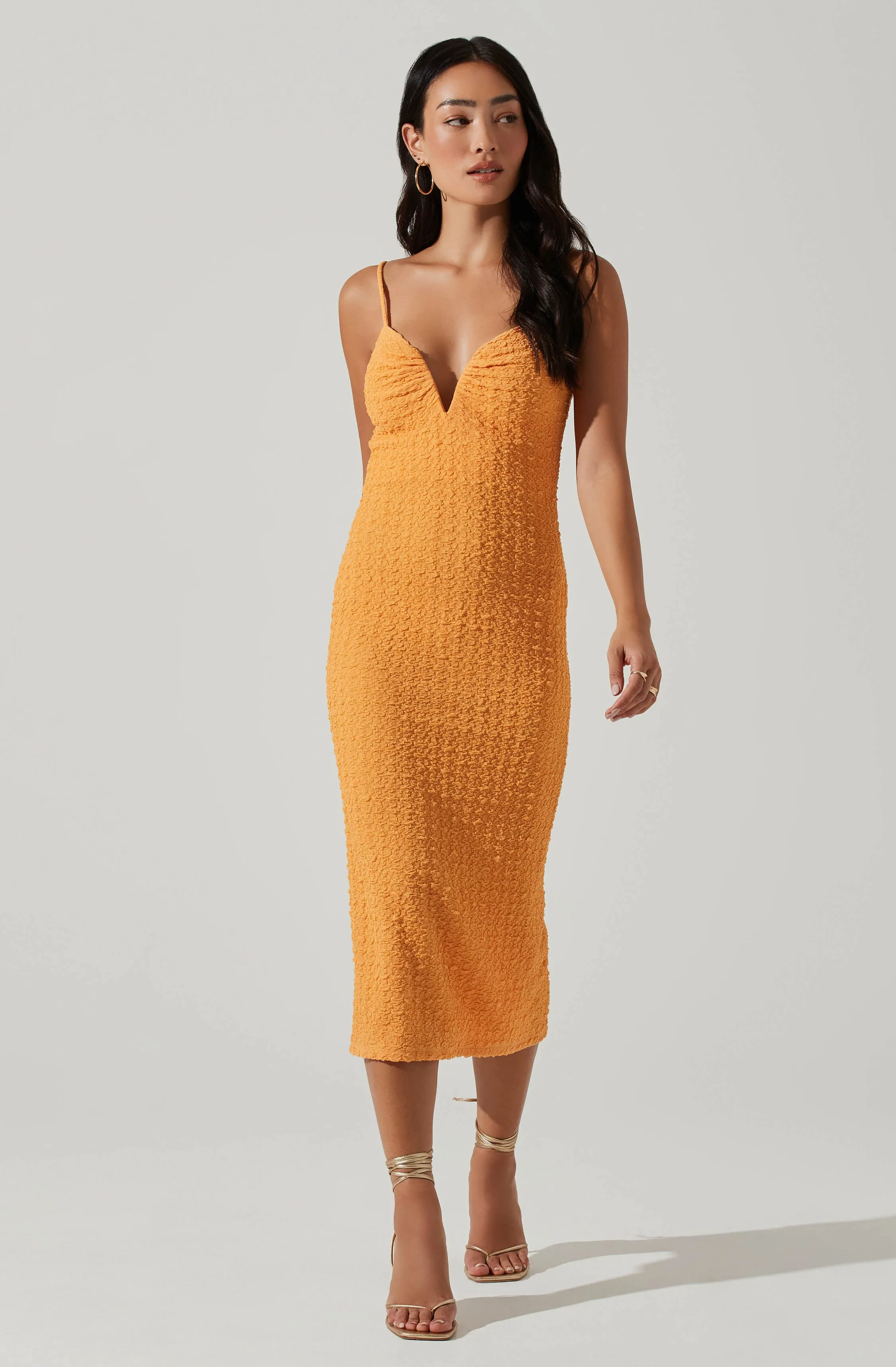 Signy Textured Midi Dress sold by Astr