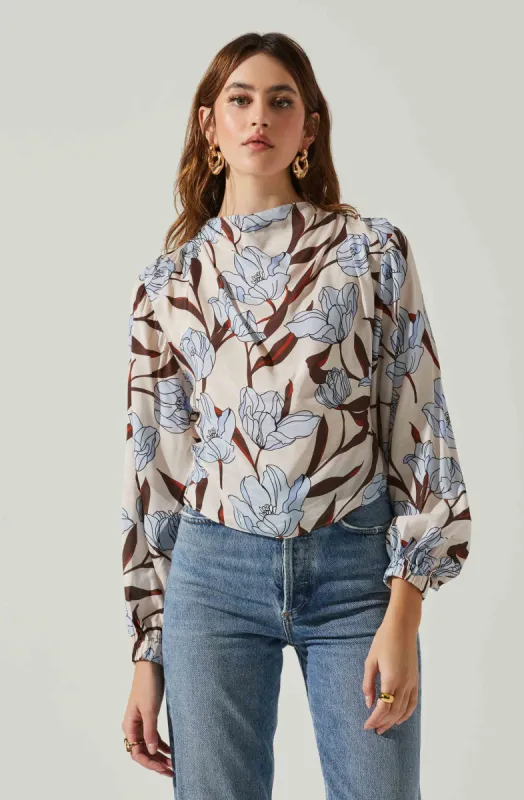 Veronica Floral Cutout Top sold by Astr