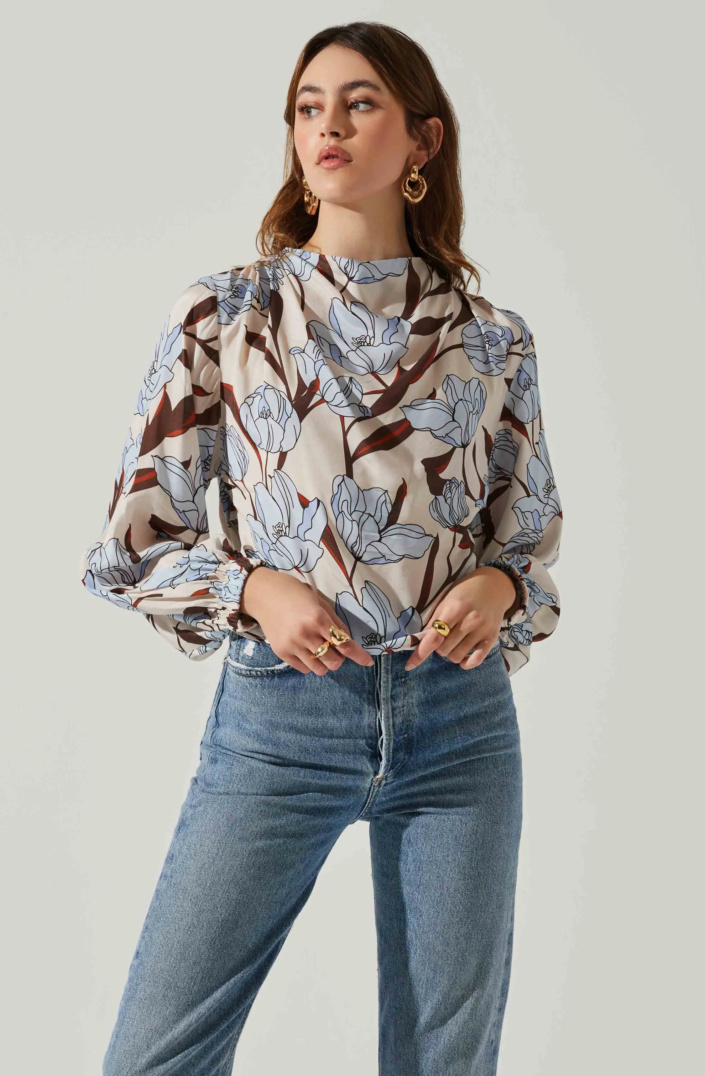 Veronica Floral Cutout Top sold by Astr product image thumbnail 3