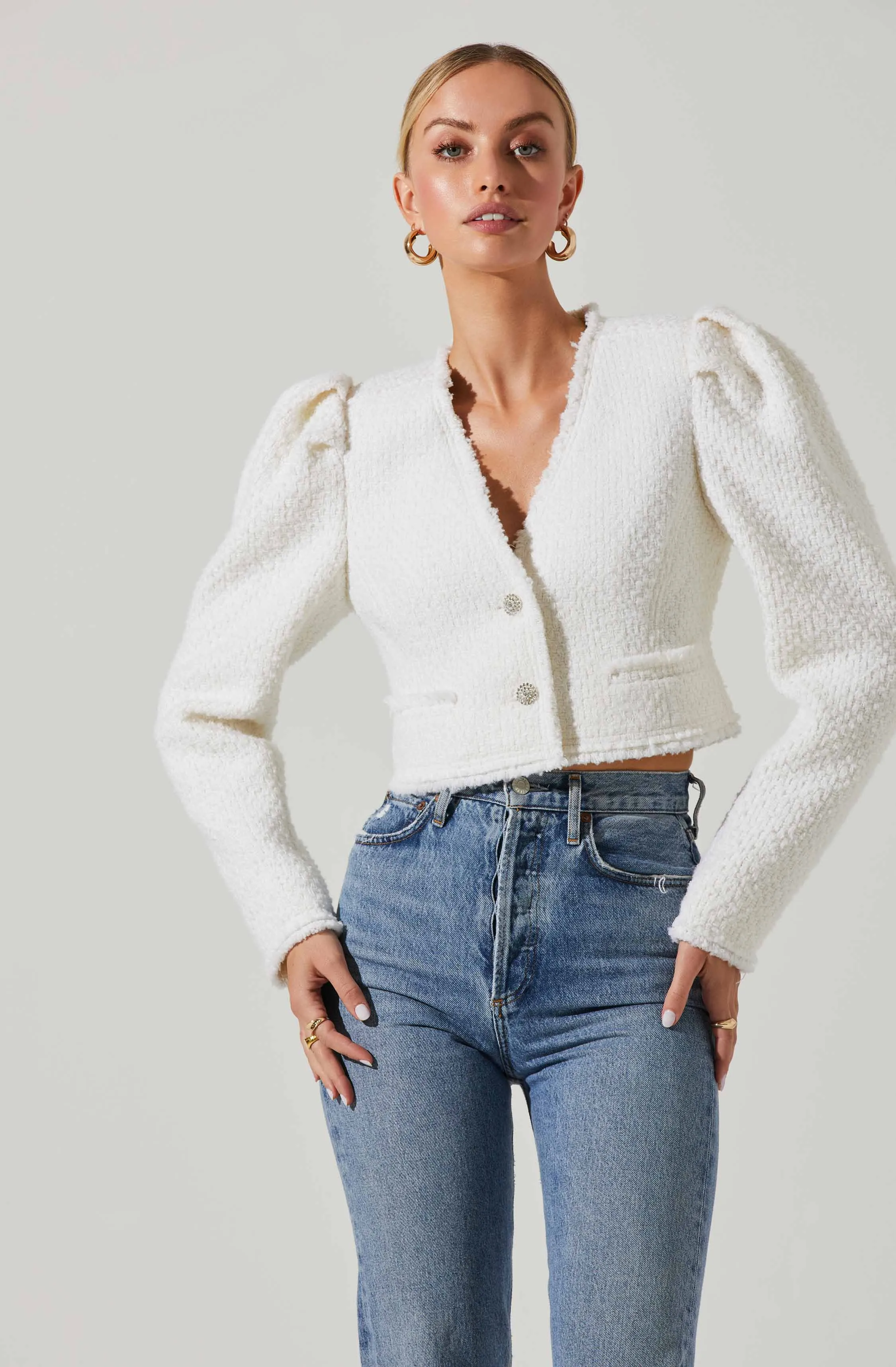 Madrigal Cropped Tweed Jacket sold by Astr product image thumbnail 2