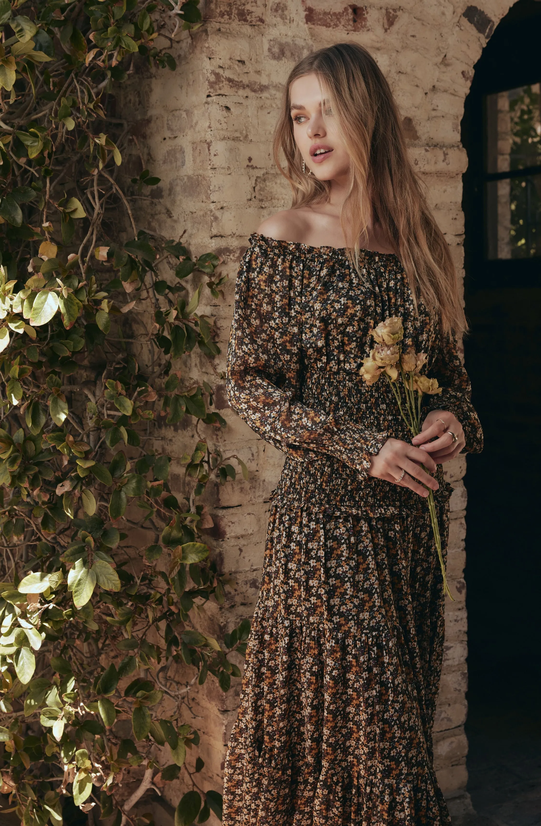Embrey Floral Off Shoulder Maxi Dress sold by Astr product image thumbnail 5