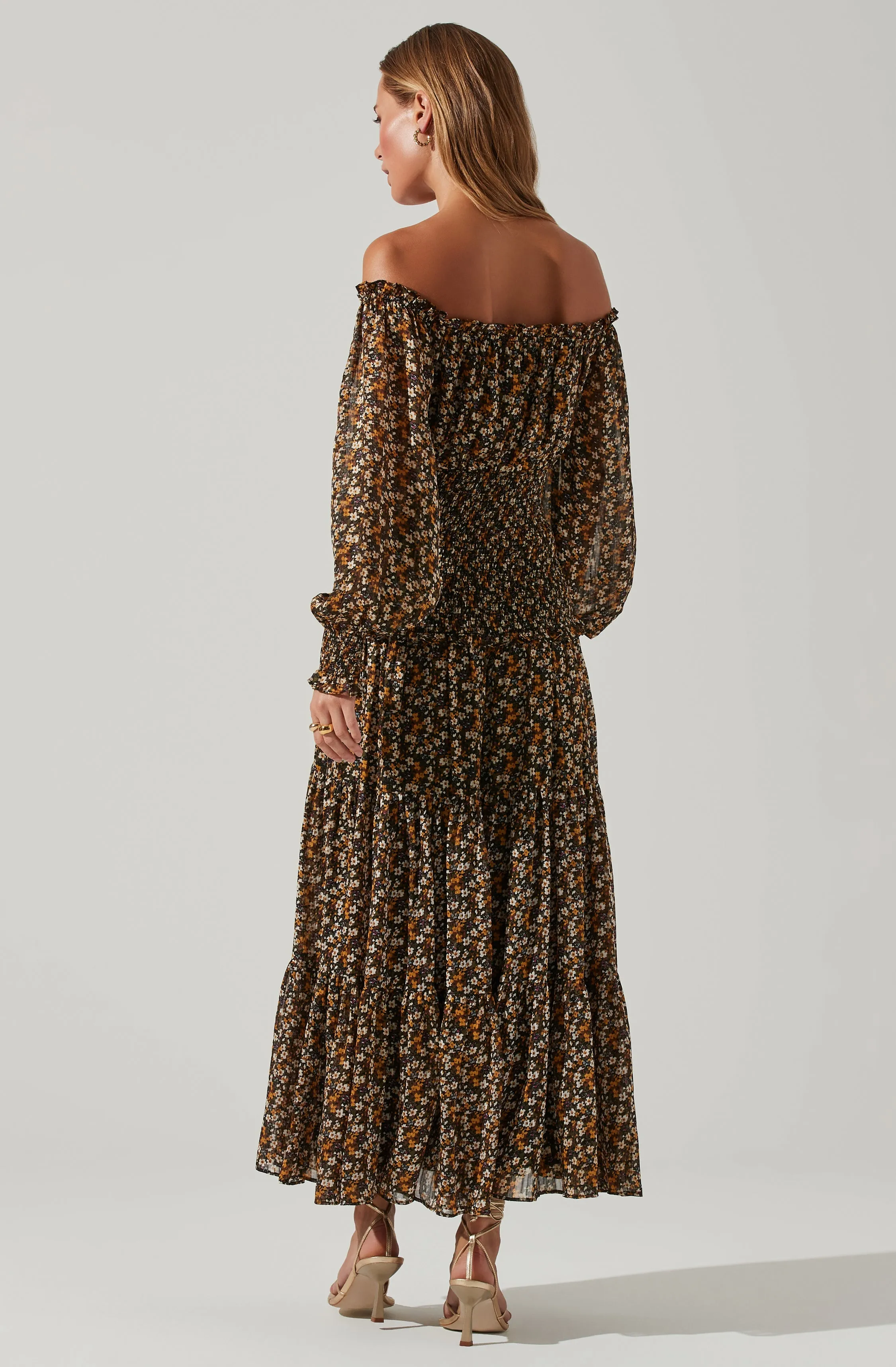 Embrey Floral Off Shoulder Maxi Dress sold by Astr product image thumbnail 4