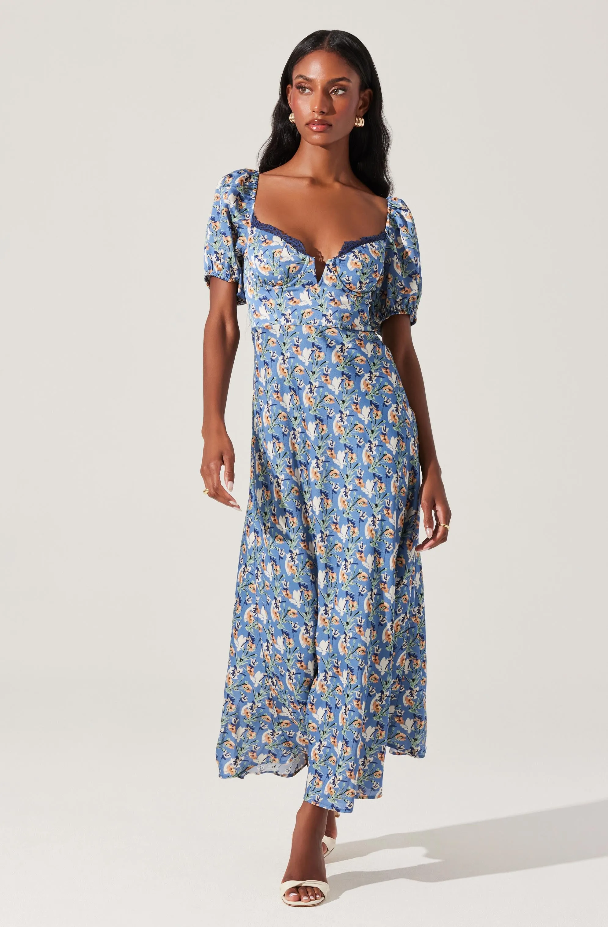Sylvie Floral Bustier Maxi Dress sold by Astr